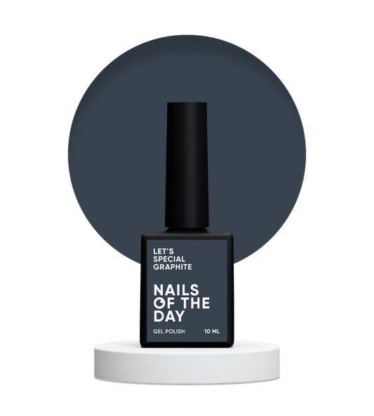 NAILSOFTHEDAY Let's Special Graphite: esmalte semipermanente de grafito para cubrir uñas en una capa, 10 ml