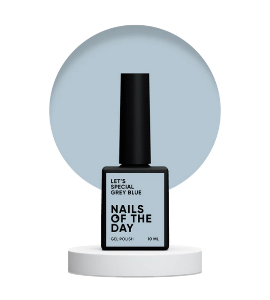 NAILSOFTHEDAY Let's Special Grey blue: esmalte semipermanente gris azulado para cubrir uñas en una capa, 10 ml