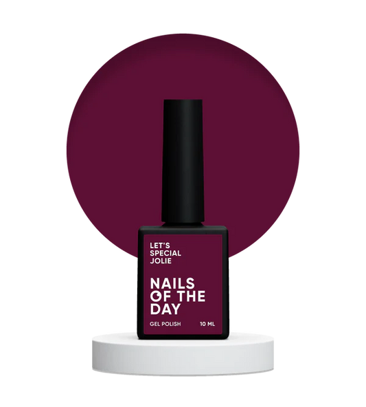 NAILSOFTHEDAY Let's Special Jolie — esmalte semipermanente de uñas marsala que cubre una capa, 10 ml