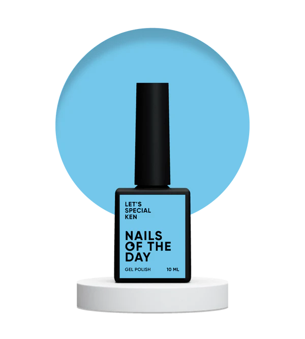 NAILSOFTHEDAY Let's Special Ken: esmalte semipermanente de uñas especial azul cielo que se superpone en una capa, 10 ml