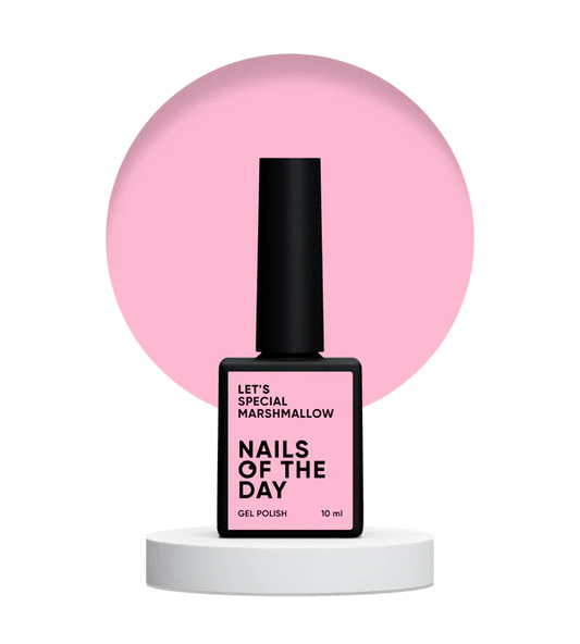 NAILSOFTHEDAY Let's Special Marshmallow: esmalte semipermanente rosa claro para uñas que cubre en una capa, 10 ml