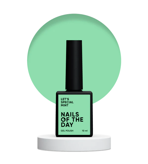 NAILSOFTHEDAY Let's Special Mint: esmalte semipermanente color menta para cubrir uñas en una capa, 10 ml