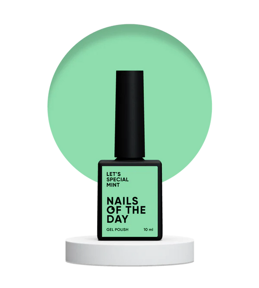 NAILSOFTHEDAY Let's Special Mint: esmalte semipermanente color menta para cubrir uñas en una capa, 10 ml