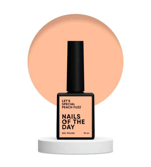 NAILSOFTHEDAY Let's Special Peach Fuzz: esmalte esemipermanente suave color melocotón para cubrir uñas en una capa, 10 ml