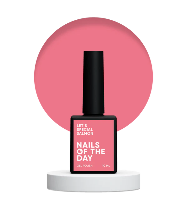 NAILSOFTHEDAY Let's Special Salmon: esmalte semipermanente de uñas especial salmón superpuesto en una capa, 10 ml
