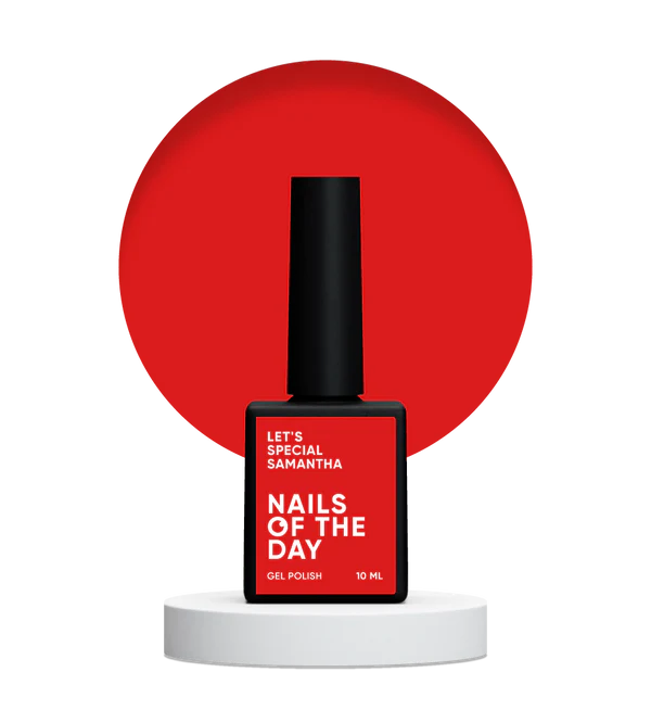 NAILSOFTHEDAY Let's Special Samantha — esmalte semipermanente de uñas rojo que cubre una capa, 10 ml