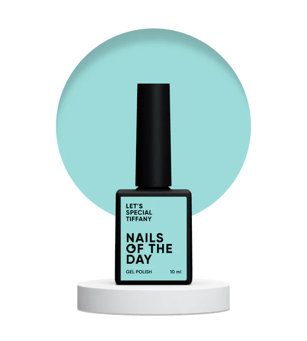 NAILSOFTHEDAY Let's Special Tiffany: esmalte semipermanente de uñas color turquesa suave que cubre en una capa, 10 ml