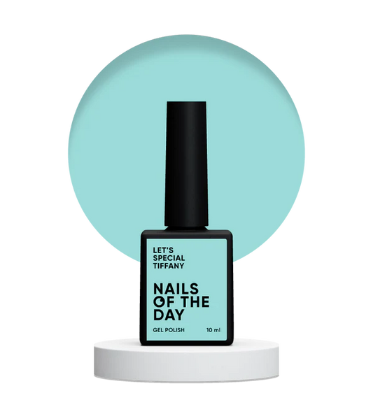 NAILSOFTHEDAY Let's Special Tiffany: esmalte semipermanente de uñas color turquesa suave que cubre en una capa, 10 ml