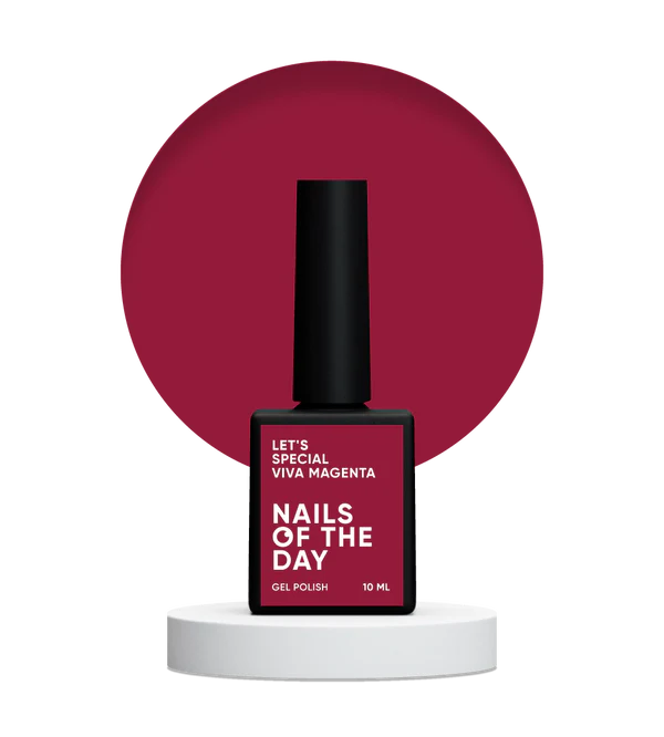 NAILSOFTHEDAY Let's Special Viva Magenta — Esmalte semipermanente de uñas de color arándano que cubre en una capa, 10 ml