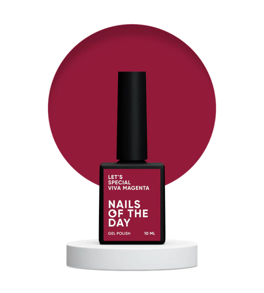NAILSOFTHEDAY Let's Special Viva Magenta — Esmalte semipermanente de uñas de color arándano que cubre en una capa, 10 ml