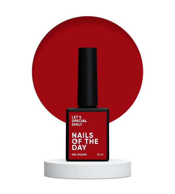NAILSOFTHEDAY Let’s Special Emily — esmalte semipermanentel rojo profundo para uñas, que cubre en una sola capa, 10 ml