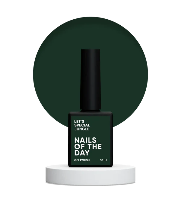 NAILSOFTHEDAY Let’s Special Jungle — esmalte semipermanente verde oscuro para uñas, que cubre en una sola capa, 10 ml.