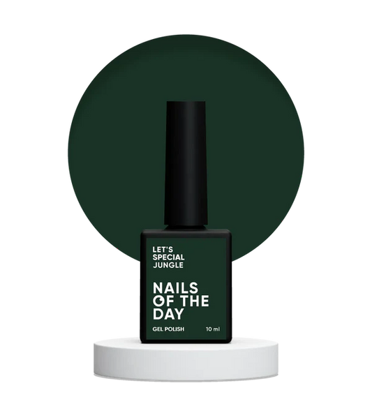 NAILSOFTHEDAY Let’s Special Jungle — esmalte semipermanente verde oscuro para uñas, que cubre en una sola capa, 10 ml.