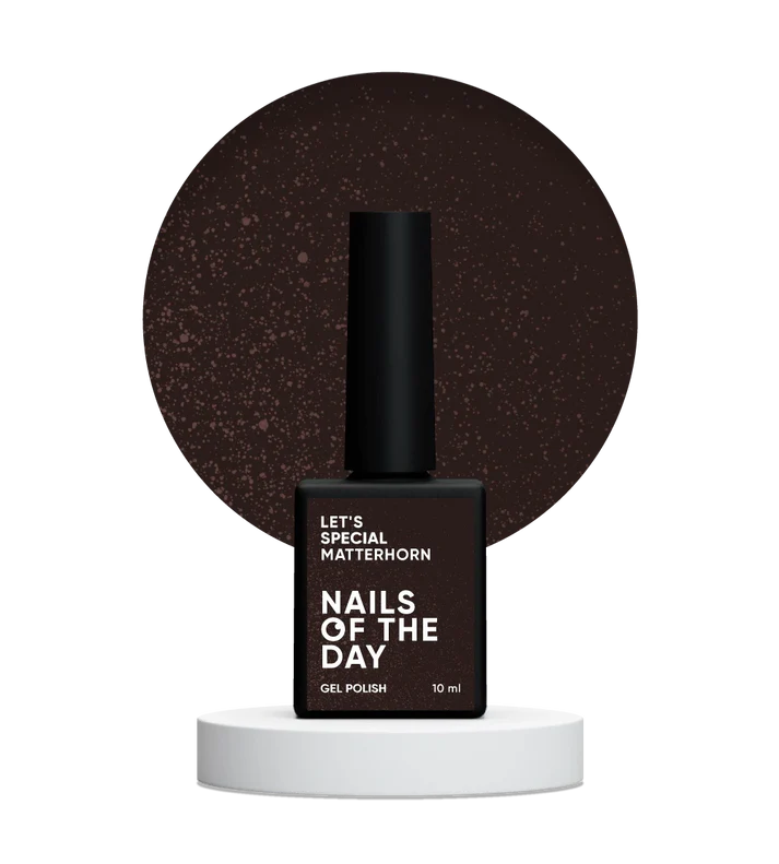 NAILSOFTHEDAY Let’s Special Matterhorn — esmalte semipermanente en un tono marrón chocolate con pan de oro, que cubre perfectamente en una sola capa, 10 ml