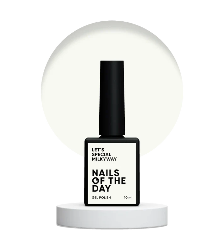 NAILSOFTHEDAY Let’s Special Milkyway — esmalte semipermanente blanco lechoso para uñas, que cubre perfectamente en una sola capa, 10 ml