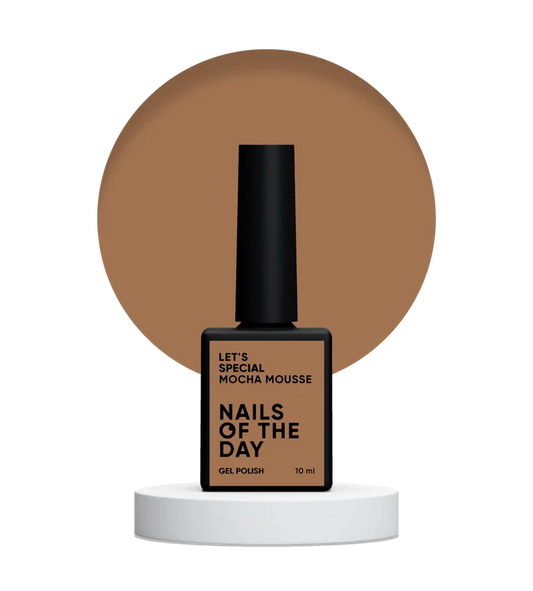 NAILSOFTHEDAY Let’s Special Mocha Mousse — esmalte semipermanente en un tono beige caramelo cálido, que cubre perfectamente en una sola capa, 10 ml