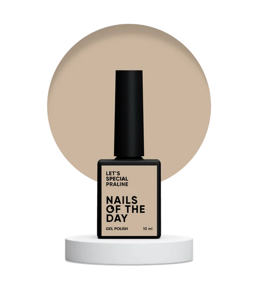 NAILSOFTHEDAY Let’s Special Praline — esmalte semipermanente en un tono beige claro, que cubre perfectamente en una sola capa, 10 ml