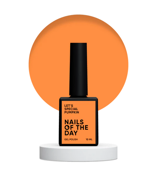NAILSOFTHEDAY Let's Special Pumpkin: esmalte semipermanente color calabaza para uñas que cubre en una capa, 10 ml