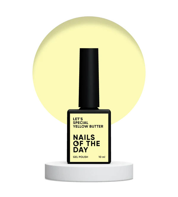 NAILSOFTHEDAY Let’s Special Yellow Butter — esmalte semipermanente amarillo pastel para uñas, que cubre en una sola capa, 10 ml