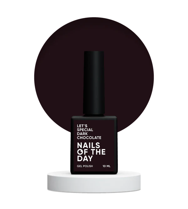 NAILSOFTHEDAY Let's Special Dark Chocolate - esmalte semipermanente marrón oscuro para uñas que cubre una capa, 10 ml