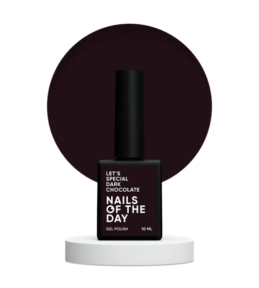 NAILSOFTHEDAY Let's Special Dark Chocolate - esmalte semipermanente marrón oscuro para uñas que cubre una capa, 10 ml