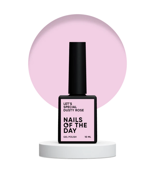 NAILSOFTHEDAY Let's Special Dusty Rose: esmalte semipermanente de uñas especial rosa polvoriento superpuesto en una capa, 10 ml