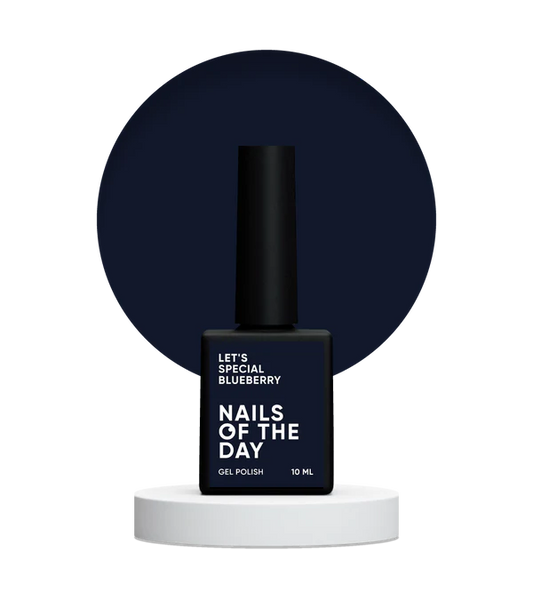 NAILSOFTHEDAY Let's Special Blueberry - esmalte semipermanente de uñas en gel azul intenso que cubre una capa, 10 ml