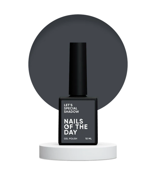 NAILSOFTHEDAY Let's Special Shadow: esmalte semipermanente de uñas gris claro que cubre en una capa, 10 ml