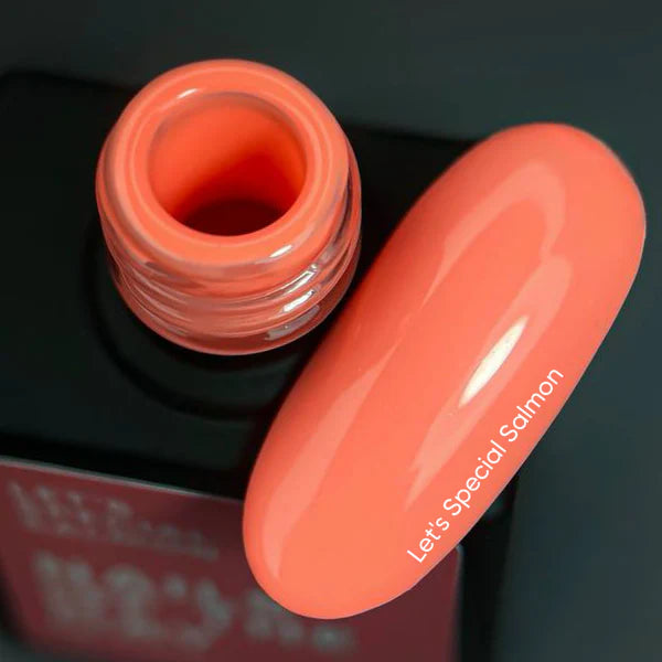 NAILSOFTHEDAY Let's Special Salmon: esmalte semipermanente de uñas especial salmón superpuesto en una capa, 10 ml