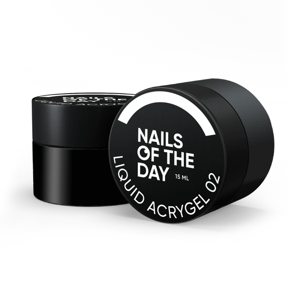 NAILSOFTHEDAY Liquid Acrygel 02 — Acrygel líquido lechoso de nueva fórmula para uñas, 15 ml