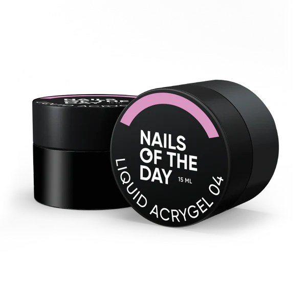 NAILSOFTHEDAY Liquid Acrygel 04 — Acrygel líquido rosa de nueva fórmula para uñas, 15 ml