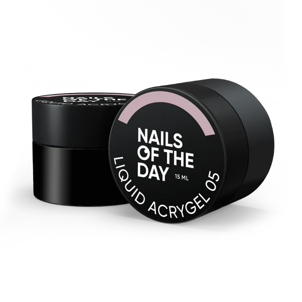 NAILSOFTHEDAY Liquid Acrygel 05 — Acrygel líquido rosa polvoriento de nueva fórmula para uñas, 15 ml