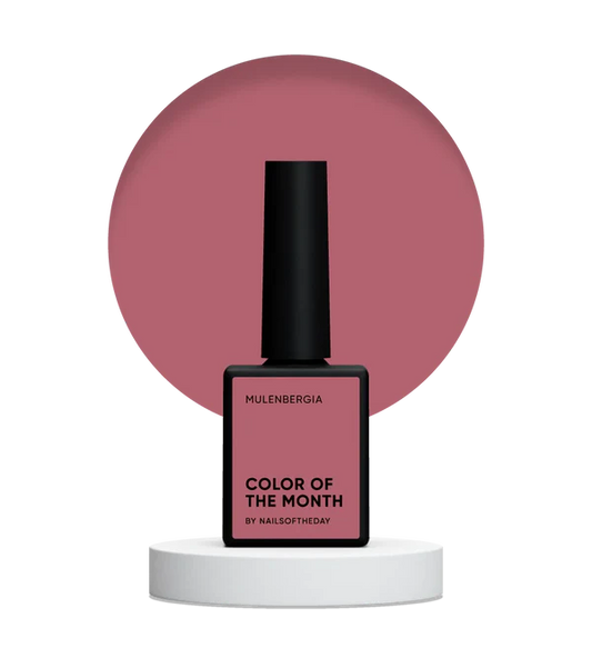NAILSOFTHEDAY Color of the month October 2024 Mulenbergia — el color del mes es un rosa polvoriento, que cubre en una sola capa, 10 ml