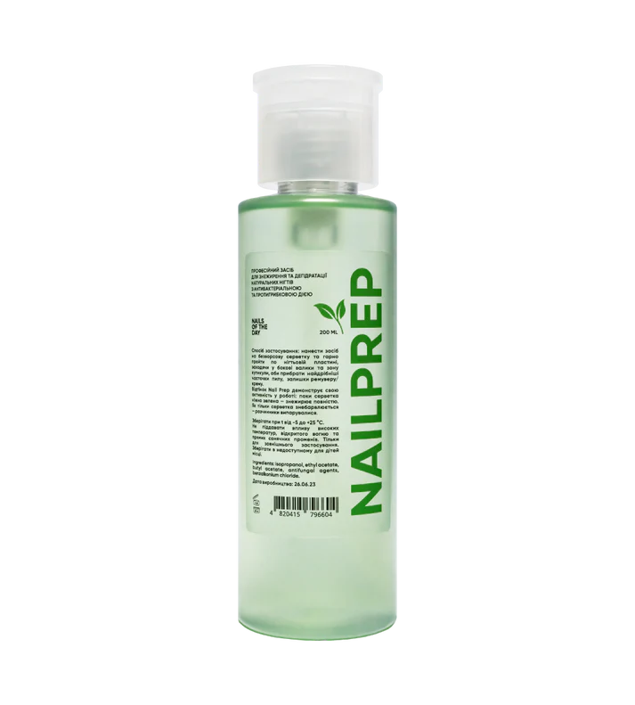 NAILSOFTHEDAY Nail Prep - un producto profesional para desengrasar y deshidratar las uñas naturales con acción antibacteriana y antifúngica, 200 ml