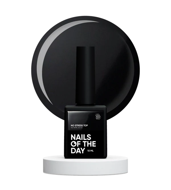 NAILSOFTHEDAY No stress top no wipe - top brillante sin capa pegajosa y sin filtros UV, top ANTI-RAYAS, 10 ml
