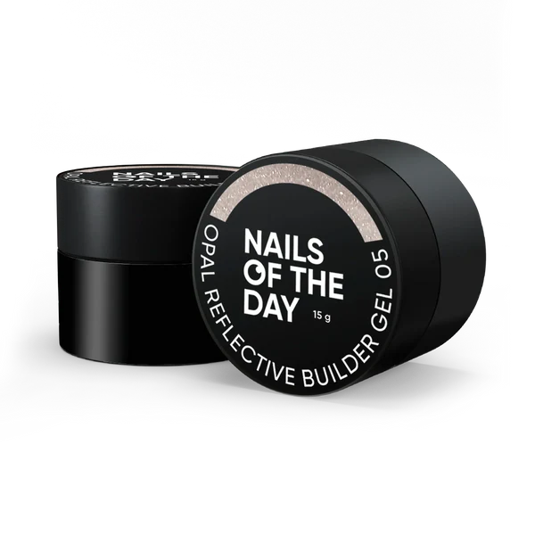 NAILSOFTHEDAY Opal Reflective builder gel 05 — gel constructor beige con brillo opalescente y partículas reflectantes, 15 g