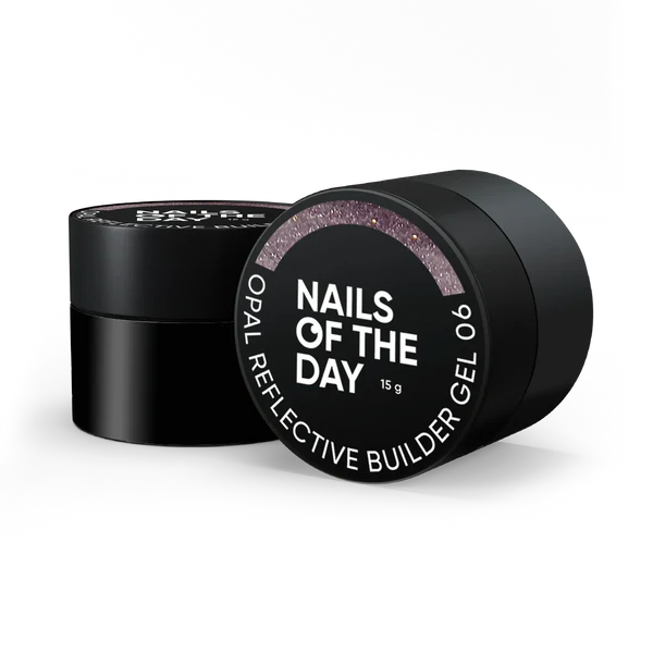 NAILSOFTHEDAY Opal Reflective builder gel 06 — gel constructor lavanda frío con brillo opalescente y partículas reflectantes, 15 g