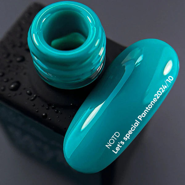 NAILSOFTHEDAY Let's Special Pantone2024/10 — Esmalte semipermanente de uñas turquesa que cubre en una capa, 10 ml