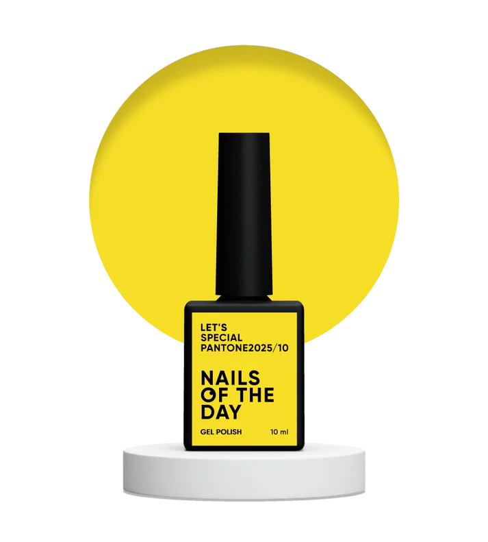 NAILSOFTHEDAY Let’s special Pantone2025/10 — esmalte semipermanente amarillo soleado, que cubre en una capa, 10 ml