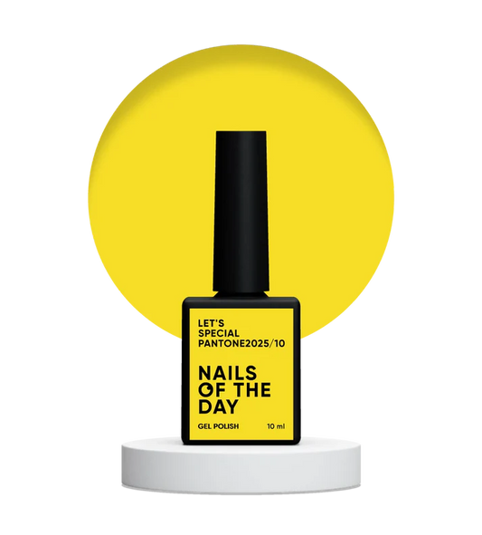 NAILSOFTHEDAY Let’s special Pantone2025/10 — esmalte semipermanente amarillo soleado, que cubre en una capa, 10 ml