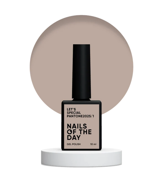 NAILSOFTHEDAY Let’s special Pantone2025/1 — esmalte semipermanente beige-marrón cálido, que cubre en una capa, 10 ml