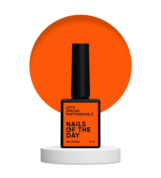 NAILSOFTHEDAY Let’s special Pantone2025/2 — esmalte semipermanente naranja neón vibrante, que cubre en una capa, 10 ml