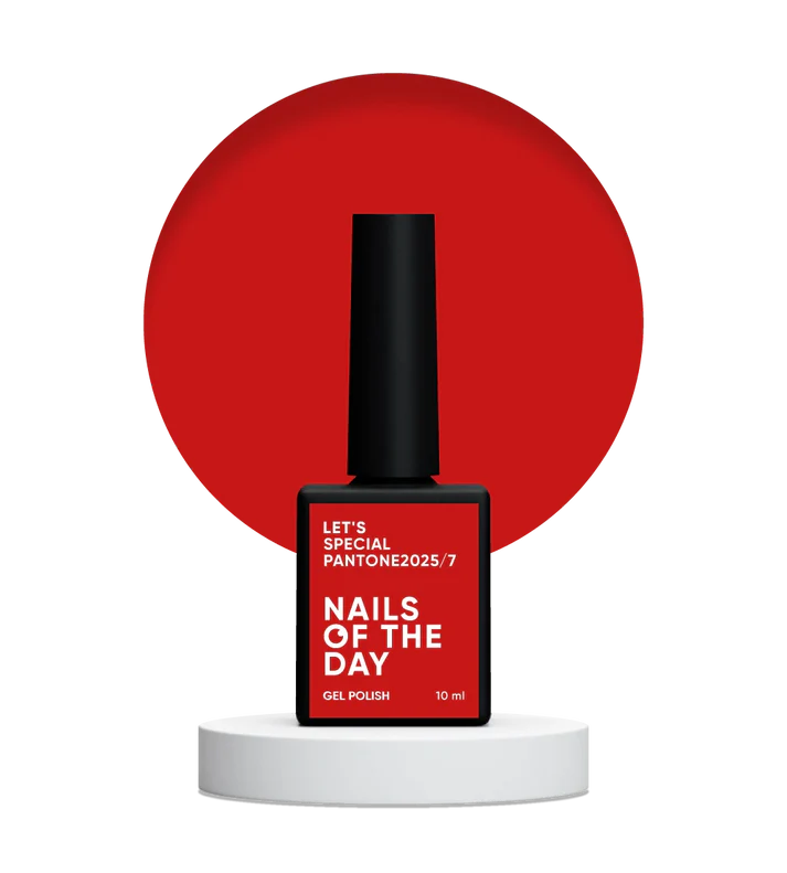 NAILSOFTHEDAY Let’s special Pantone2025/7 — esmalte semipermanente rojo clásico, que cubre en una capa, 10 ml