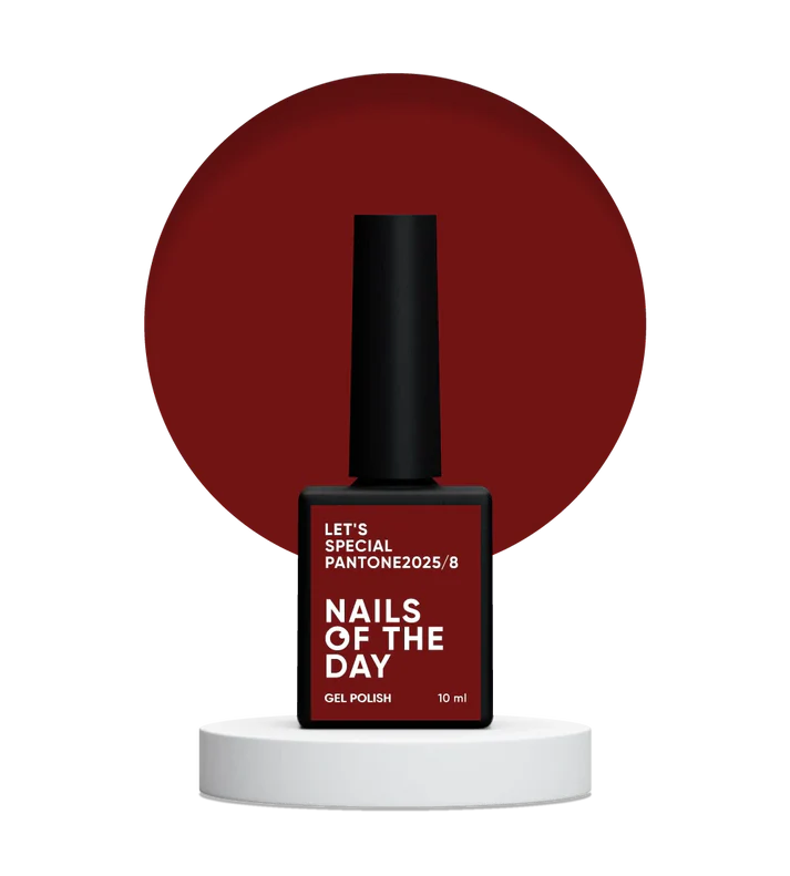NAILSOFTHEDAY Let’s special Pantone2025/8 — esmalte semipermanente rojo vino profundo, que cubre en una capa, 10 ml