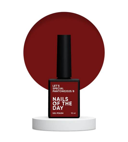 NAILSOFTHEDAY Let’s special Pantone2025/8 — esmalte semipermanente rojo vino profundo, que cubre en una capa, 10 ml