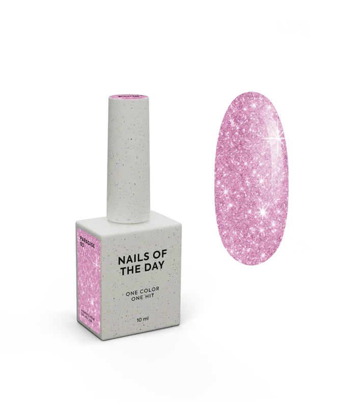 NAILSOFTHEDAY Paradise 03 — esmalte semipermanente rosa intenso que cubre la uña con una sola capa, 10 ml