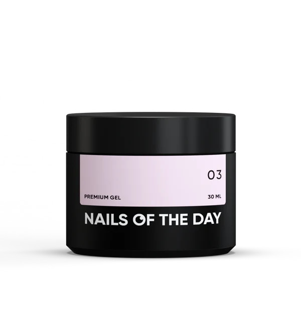 NAILSOFTHEDAY Premium gel 03 — gel de construcción (francés rosa leche), 30 ml