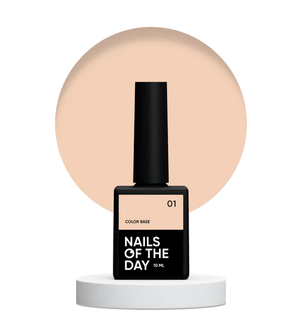 NAILSOFTHEDAY Color base 01 – base de color para uñas (beige arena), 10 ml