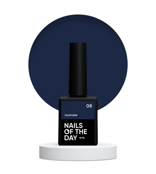 NAILSOFTHEDAY Color base 08 – base de color para uñas (azul intenso), 10 ml