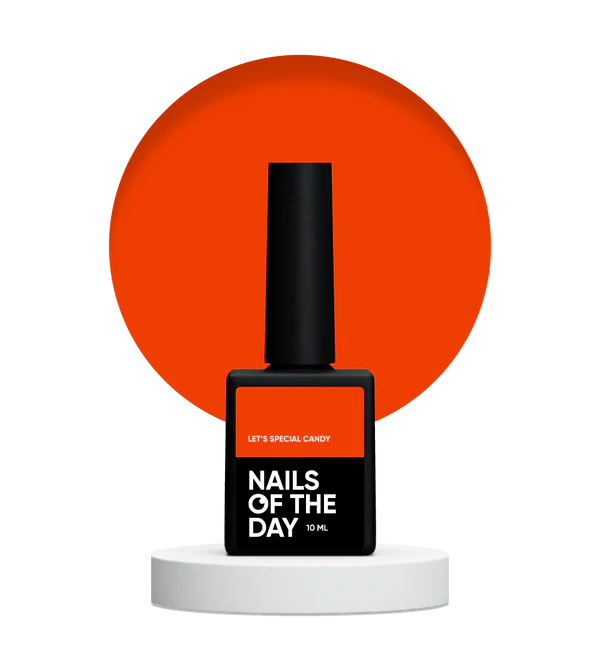NAILSOFTHEDAY Let's Special Candy: un esmalte semipermanente coral saturado especial y brillante que se superpone en una capa, 10 ml
